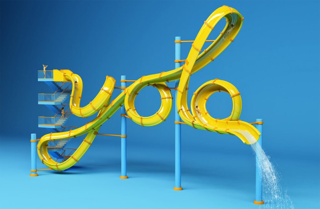 3D typography, eye-catching visuals, interactivity